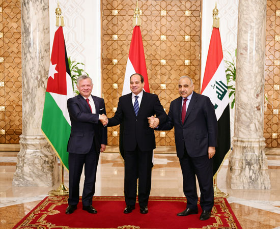 قمة ثلاثية بين زعماء مصر والأردن والعراق لتعزيز التعاون (1)