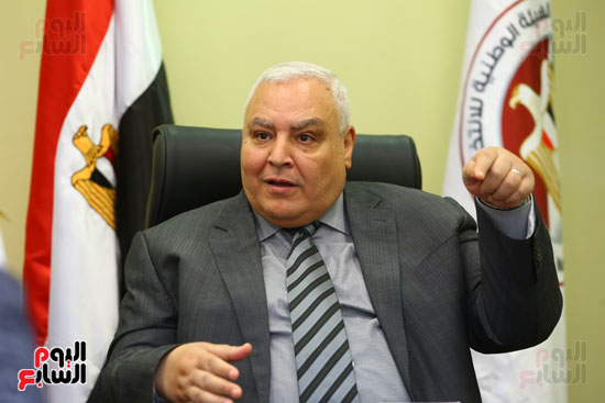 المستشار لاشين إبراهيم رئيس الهيئة الوطنية للانتخابات  (8)