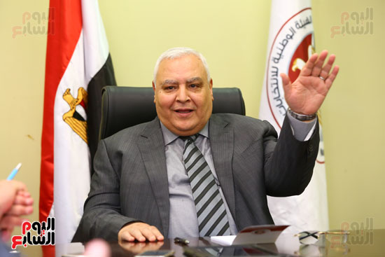 المستشار لاشين إبراهيم رئيس الهيئة الوطنية للانتخابات  (2)