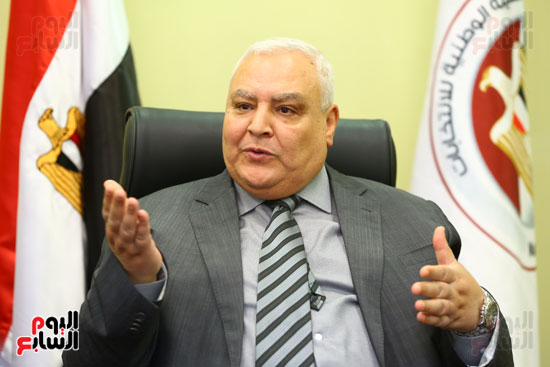 المستشار لاشين إبراهيم رئيس الهيئة الوطنية للانتخابات  (7)