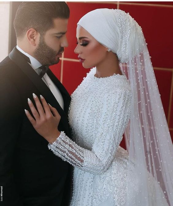 فستان زفاف المحجابات  (9)