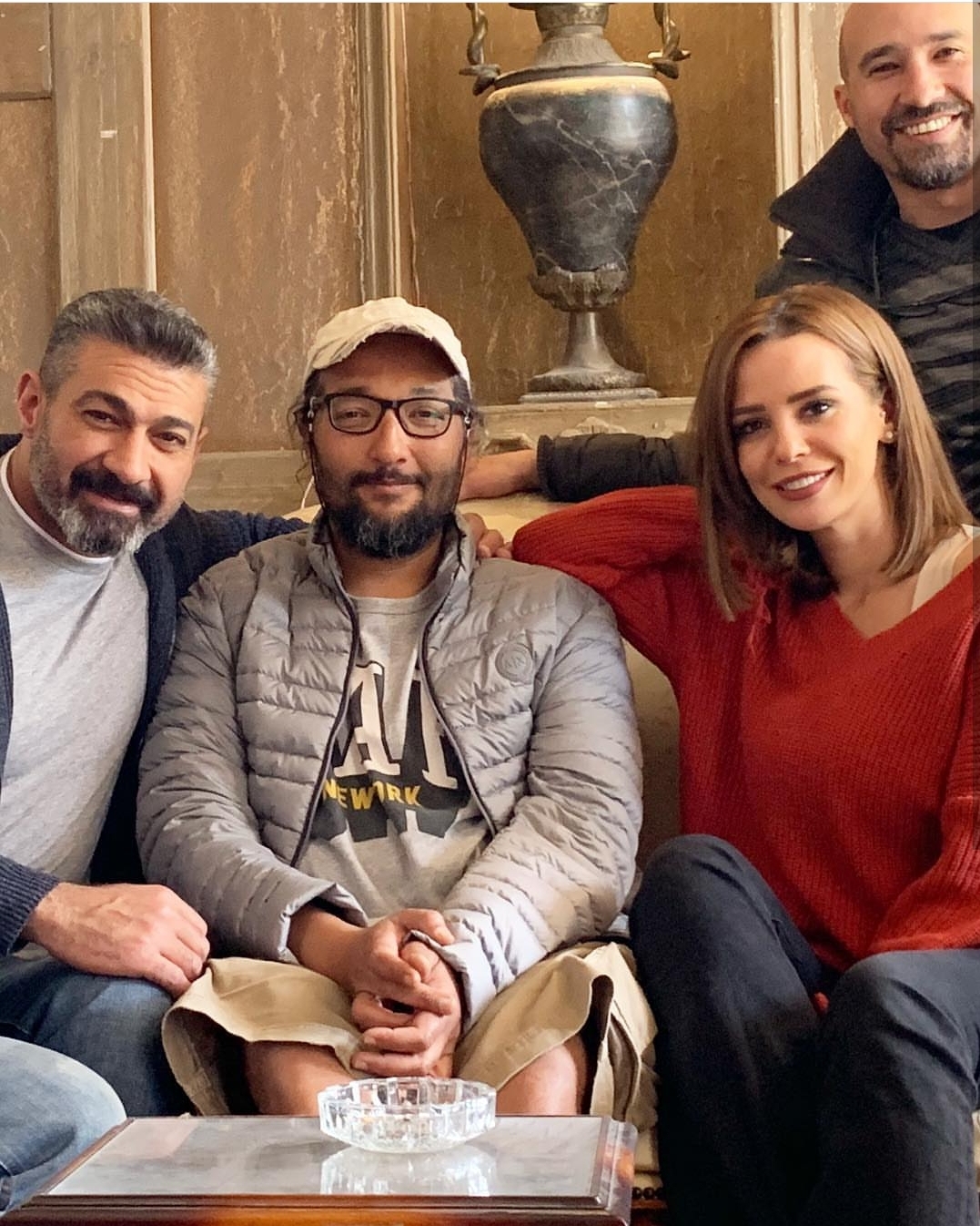 ايمان العاصى وياسر جلال والمخرج ØØ³ÙŠÙ† المنباوى