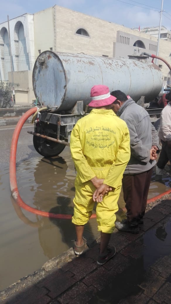 شفط مياه الأمطار من شوارع محافظة الشرقية (8)