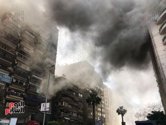 حريق بشارع جامعة الدول العربية (13)