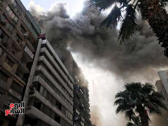 حريق بشارع جامعة الدول العربية (21)