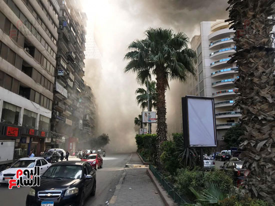 حريق بشارع جامعة الدول العربية (15)