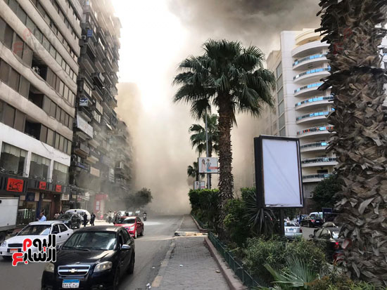 حريق بشارع جامعة الدول العربية (17)