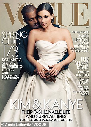كيم مع زوجها على غلاف المجلة منذ 5 سنوات