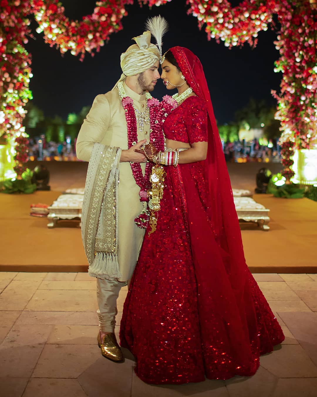 بريانكا فى حفل الزفاف على الطريقة الهندية