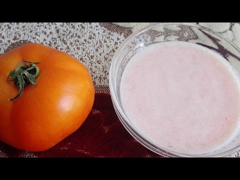 الحليب وعصير الطماطم