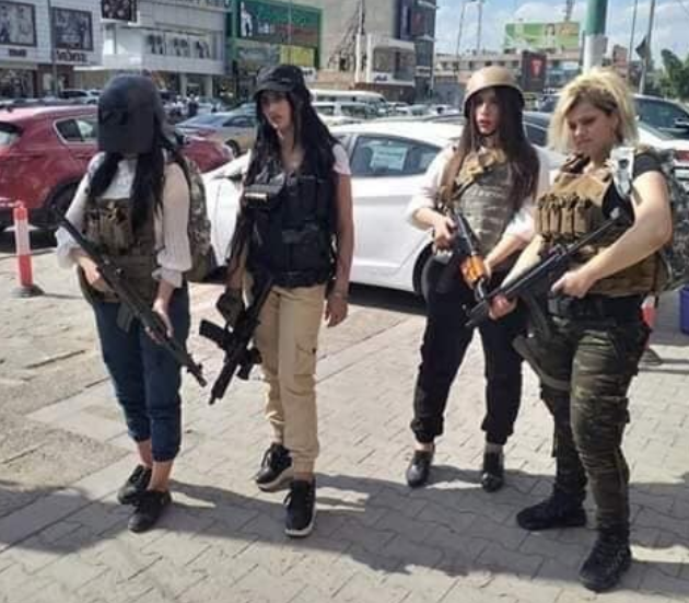 فتيات يتظاهرن ضد حظر اللعبة فى بغداد