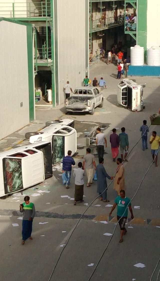 جانب من أعمال الشغب فى قطر