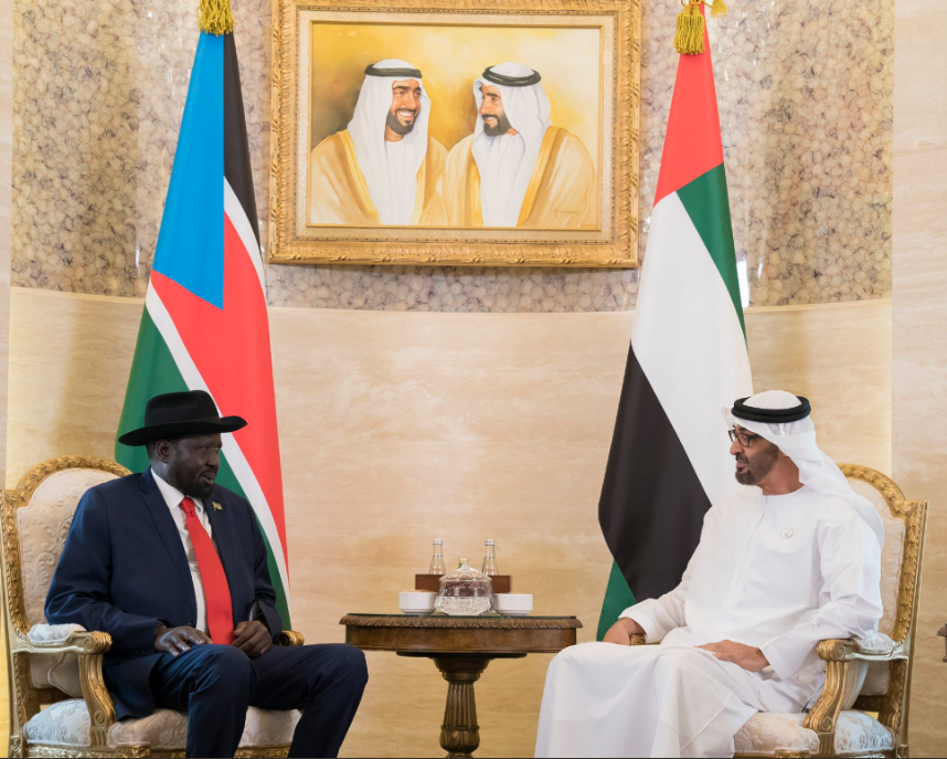 الشيخ محمد بن زايد مع رئيس جنوب السودان
