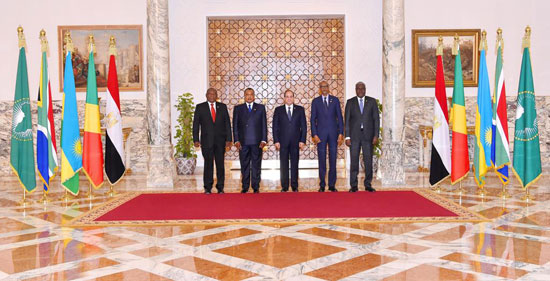 السيسى يرأس اجتماعالترويكاولجنة ليبيا بالاتحاد الأفريقى (2)