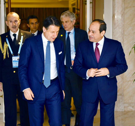 السيسى يلتقى رئيس وزراء إيطاليا (2)