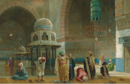 لوحة الصلاة فى المسجد