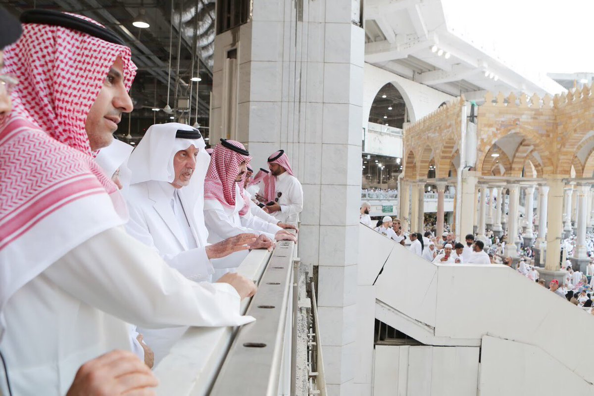 أمير مكة ونائبه يتفقدان المسجد الحرام بمشاركة الرئيس العام (2)