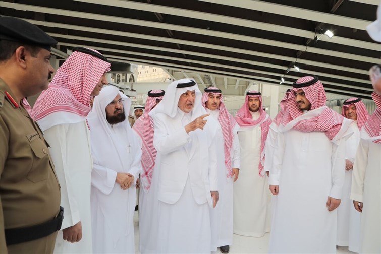 أمير مكة ونائبه يتفقدان المسجد الحرام بمشاركة الرئيس العام (1)