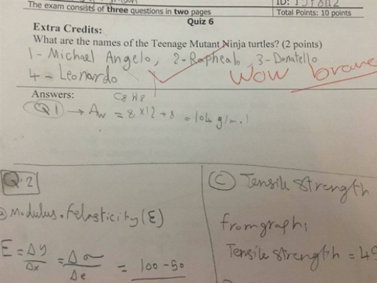 اغرب اسئلة امتحانات (2)