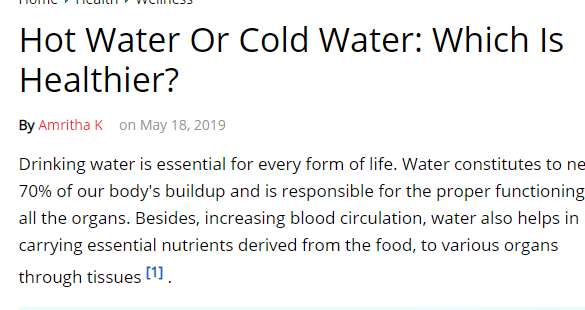 فوائد كل من الماء البارد والدافىء لصحتك