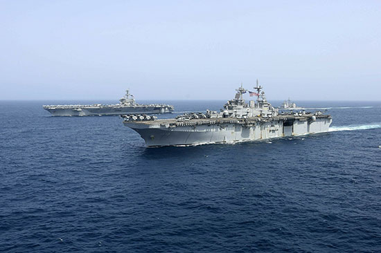 تدريبات البحرية الأمريكية فى الخليج العربى