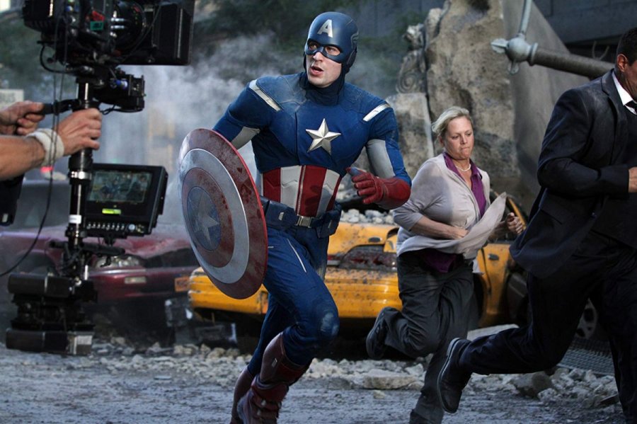 كريس إيفانز في كواليس Captain America The Winter Soldier في 2014