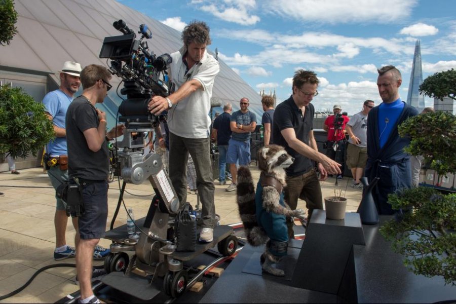 جيمس جن وشين جن في كواليس Guardians of the Galaxy في 2014