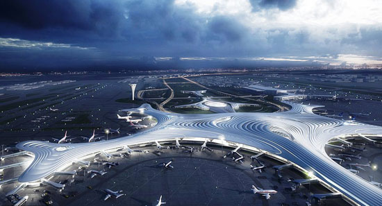 مطار صينى مستوحى من كريستالات الجليد (1)