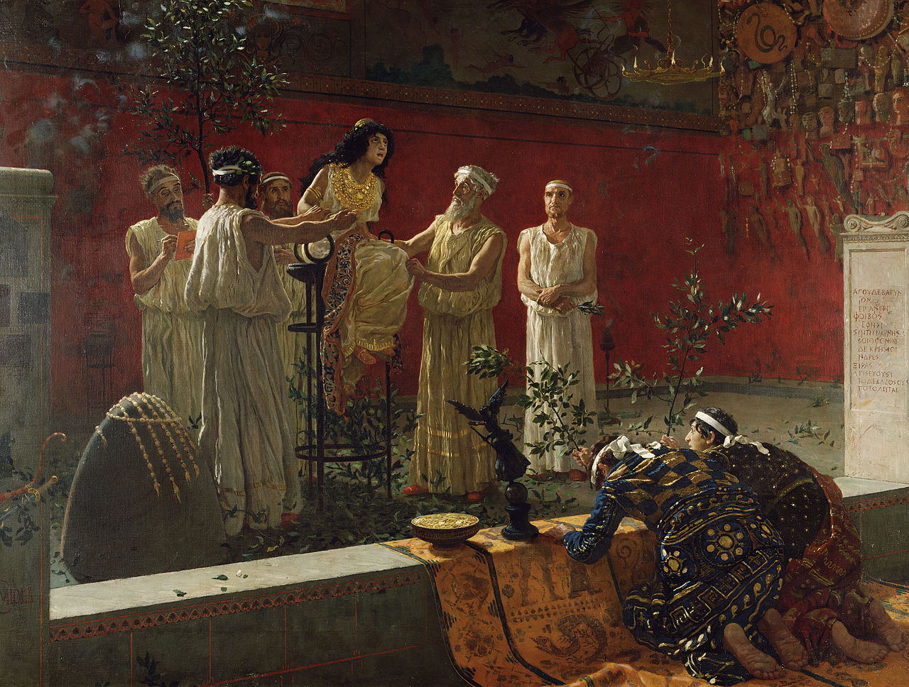 لوحة زيتية على قماش من عام 1880 للفنان الإيطالي كاميلو مولا المعروف باسم أوراكل