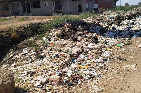  انتشار القمامة بمدخل قرية السد (7)