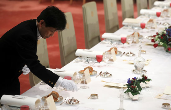 مأدبة عشاء رسمية بين الإمبراطور اليابانى ودونالد ترامب (10)
