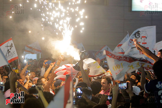 احتفالات جماهير الزمالك في شارع جامعة الدول العربية (22)