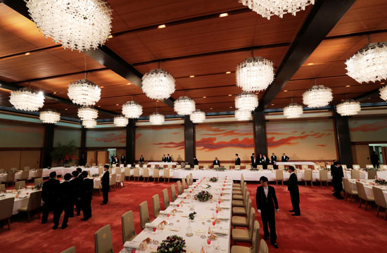 مأدبة عشاء رسمية بين الإمبراطور اليابانى ودونالد ترامب (11)