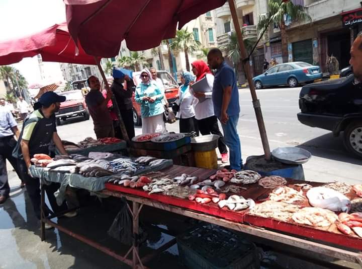 حملة تموينية مكبرة على الأسواق بجمرك الاسكندرية (1)