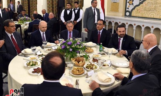 حفلل عشاء يقيمة رئيس الوزراء سعد الحريرى على شرف رئيس وزراء مصر تصوير سليما ن العطيفى‎ (3)