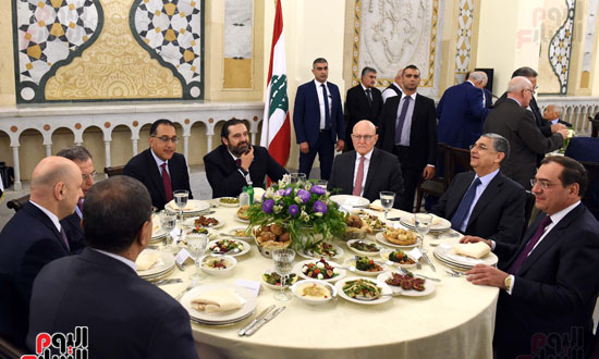 حفلل عشاء يقيمة رئيس الوزراء سعد الحريرى على شرف رئيس وزراء مصر تصوير سليما ن العطيفى‎ (2)