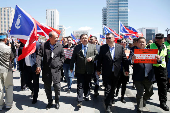 مظاهرات بمنغوليا