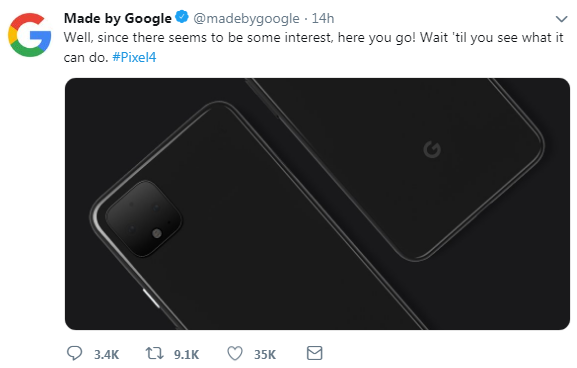 جوجل تكشف عن شكل هاتف Pixel4