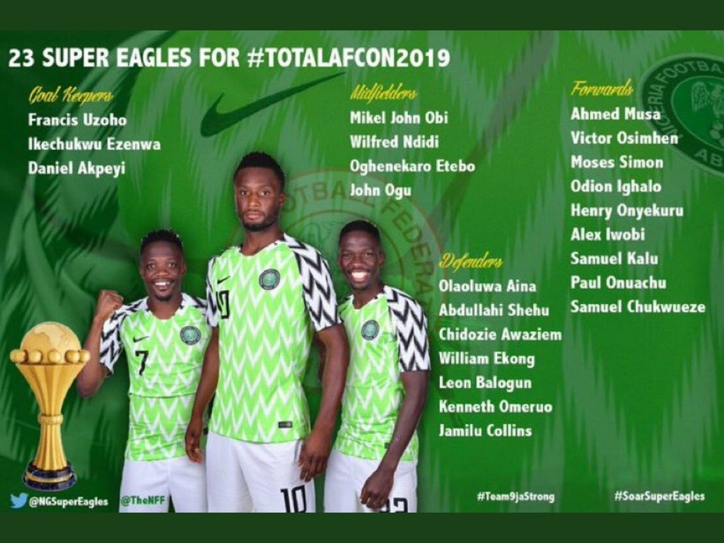 قائمة منتخب نيجيريا