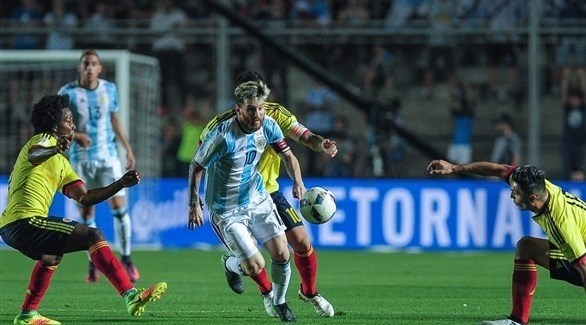 الأرجنتين وكولومبيا في مباراة سابقة