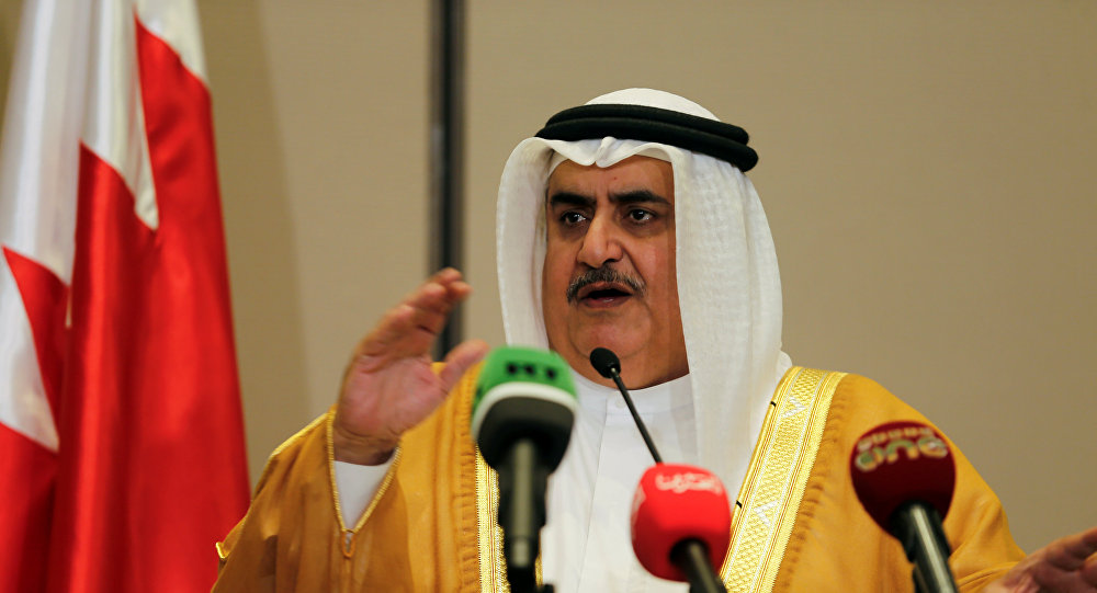 خالد بن أحمد  وزير الخارجية البحرينى