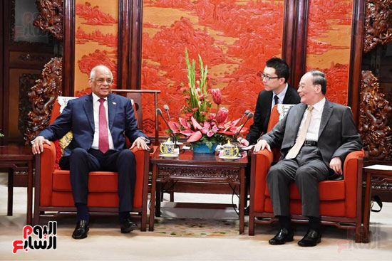 على عبدالعال يلتقى بوانغ تشي شان نائب الرئيس الصينى (5)