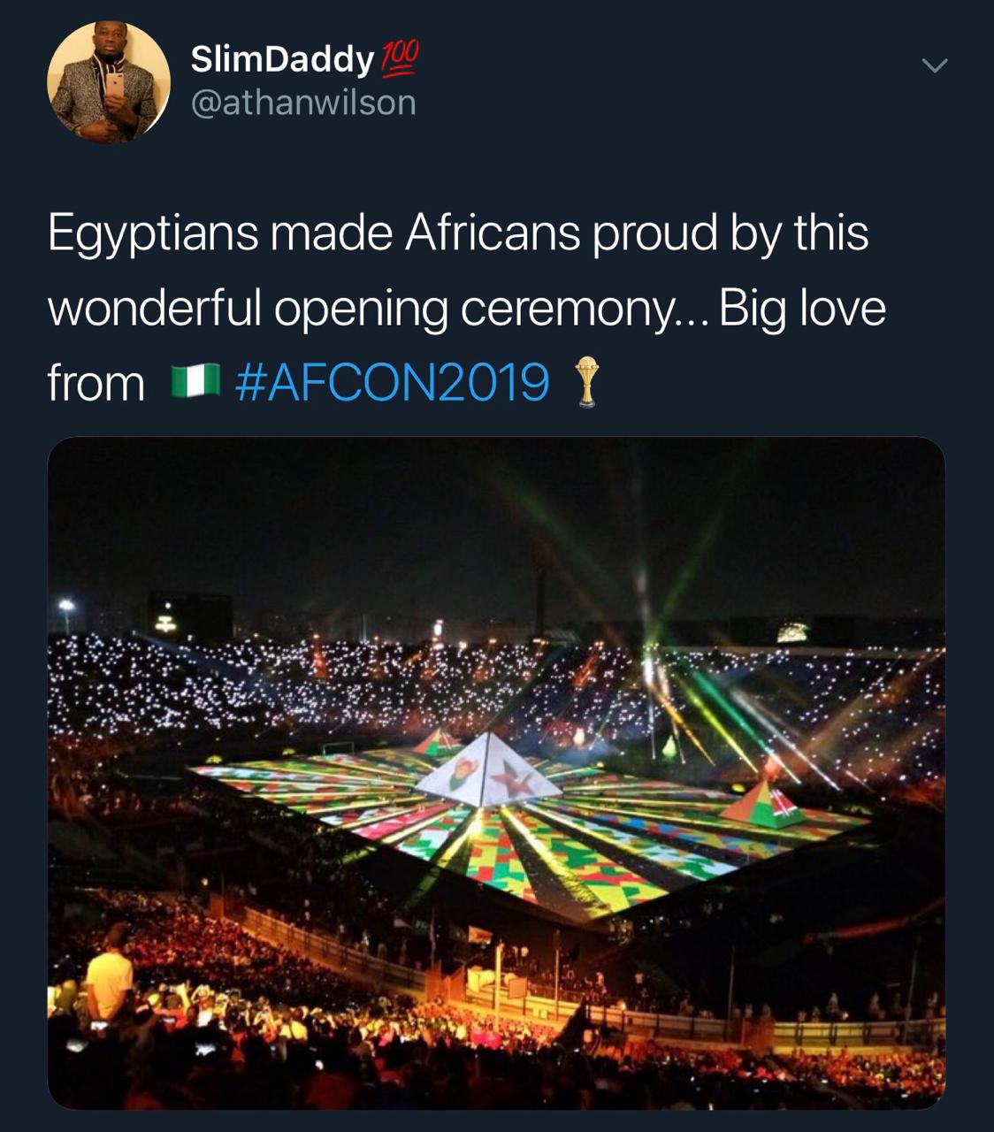 مصر جعلت افريقيا تشعر بالفخر فى افتتاح امم افريقيا 2019