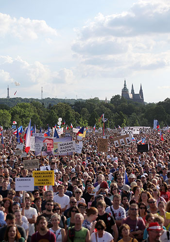 مظاهرات فى التشيك