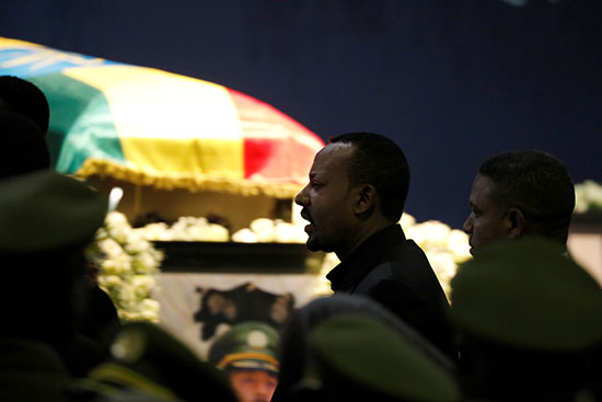 رئيس الوزراء الإثيوبى يحضر الجنازة