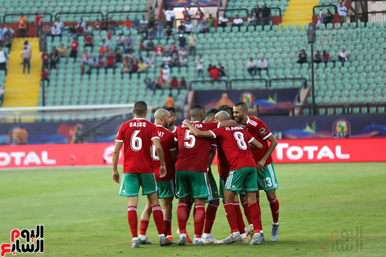 احتفال لاعبي المغرب