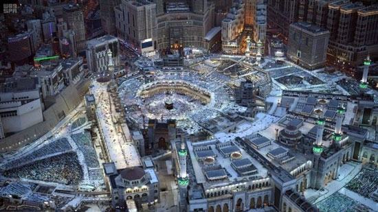 صورة جوية للمسجد الحرام ليلة ختام القرآن صورة جوية للمسجد الحرام ليلة ختام القرآن