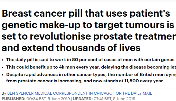علاج جديد لسرطان البروستاتا يستخدم لعلاج سرطان الثدى
