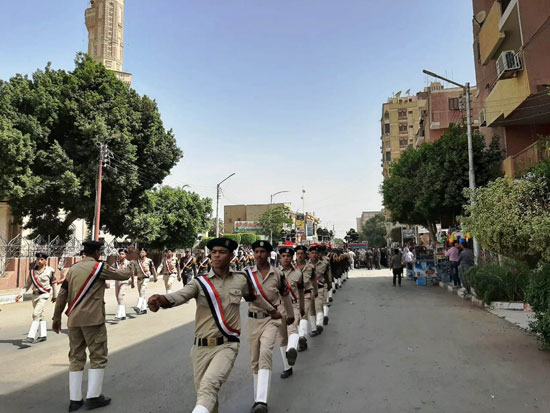 جنازة عسكرية لثلاثة شهداء سيناء بمحافظة سوهاج (1)