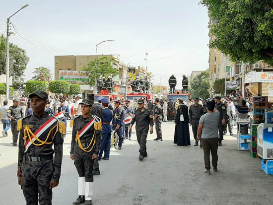 جنازة عسكرية لثلاثة شهداء سيناء بمحافظة سوهاج (3)